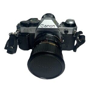 Near MINT Canon AE-1 Silver SLR 35mm Film Camera With 2 Lenses Bundle Original